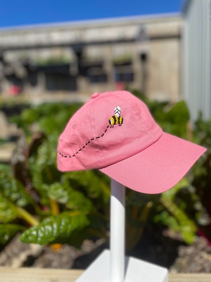 'Buzzy Bee' Pink Girls Cap 4-6 years